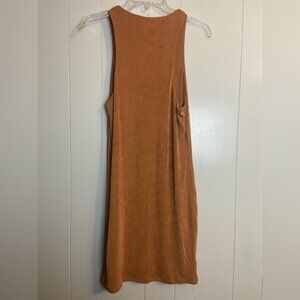 NWT orange brown Elodie sparkle stretch sleeveless aline shift dress large